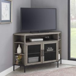 WALKER EDISON EDEN BRIDGE DESIGNS TV STAND, GREY WASH