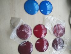 LENS COVER - FOR SPA LIGHT 3-1/2" RED & BLUE JOBLOT OF 8