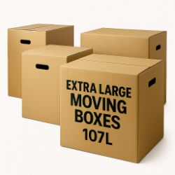 20X EXTRA LARGE MOVING BOXES 107LT CAPACITY, NEW UNUSED, RRP £450
