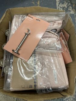 CURTAIN AND BRACKET JOBLOT X 7