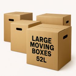 20X LARGE MOVING BOXES 52LT CAPACITY, NEW UNUSED, RRP £1400