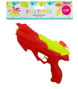 100 UNITS OF SPACE WATER SQUIRT ACTION TOY GUN ASSORTED COLORS