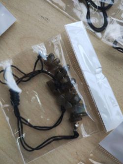 LABRODCEITE CRYSTAL CHIP ADJUSTABLE COTTON BRACELET JOB LOT OF 9 - BRAND NEW