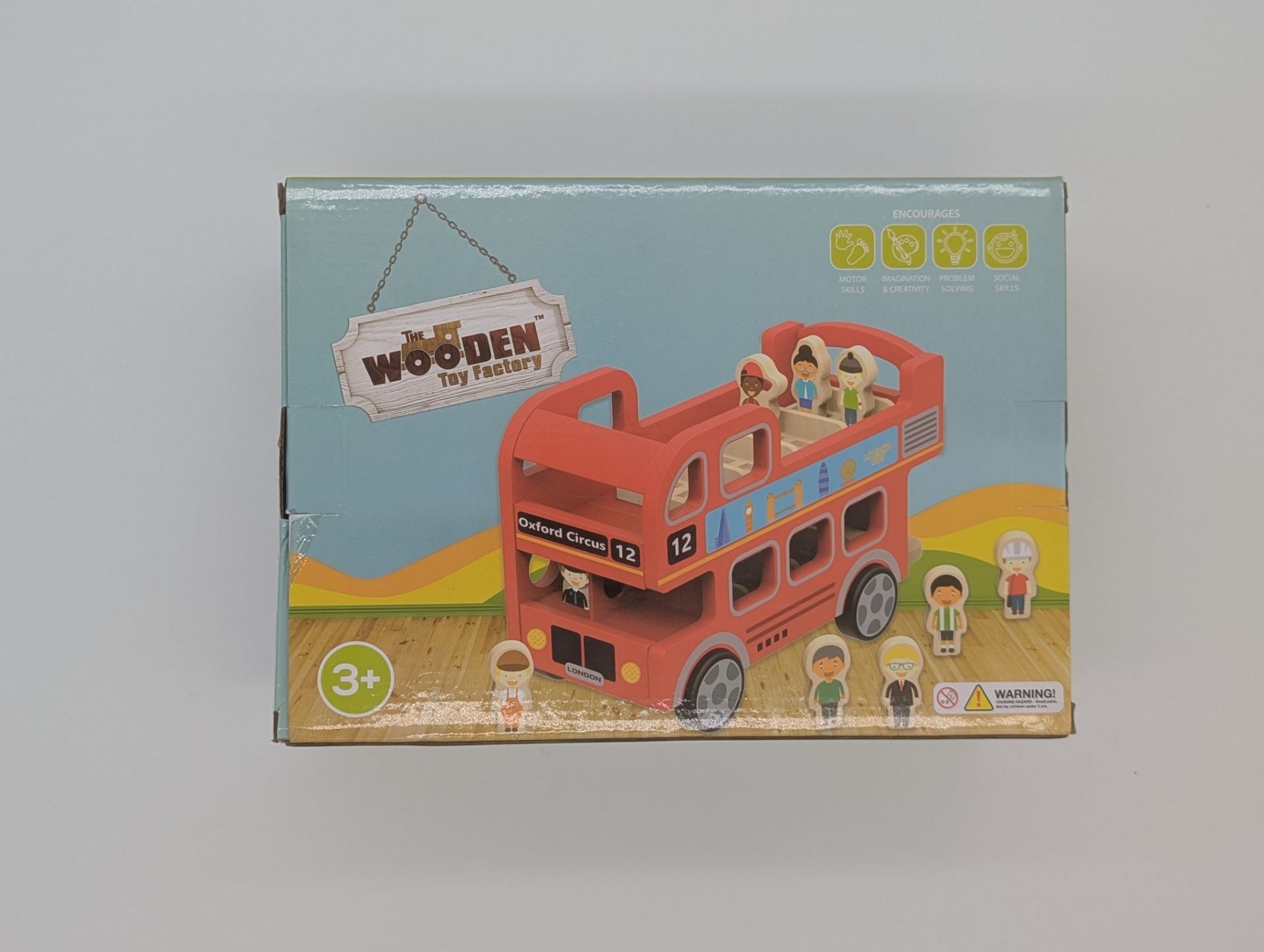 PALLET CONTAINING 162 WOODEN LONDON BUS