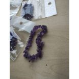 AMETHYST DARK SMALL CRYSTAL CHIP BRACELET - JOBLOT OF 68 - BRAND NEW