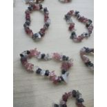STRAWBERRY+ RUTILATED QUARTZ CRYSTAL CHIP BRACELET JOB LOT OF 11 - BRAND NEW