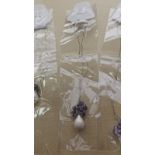 MIXED CRYSTAL CLUSTER CHIP WITH LARGE PEARL SS NECKLACE JOBLOT X 7 - BRAND NEW