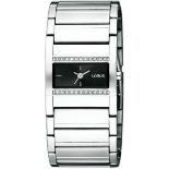 X10 LORUS BY SEIKO RG275GX9 ELEGANT SILVER WATCHES WITH CRYSTAL ACCENTS AND BLACK DIAL - LUXURIOUS