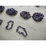 NATURAL AMETHYST CRYSTAL CHIP BRACELET JOBLOT OF 34 - BRAND NEW