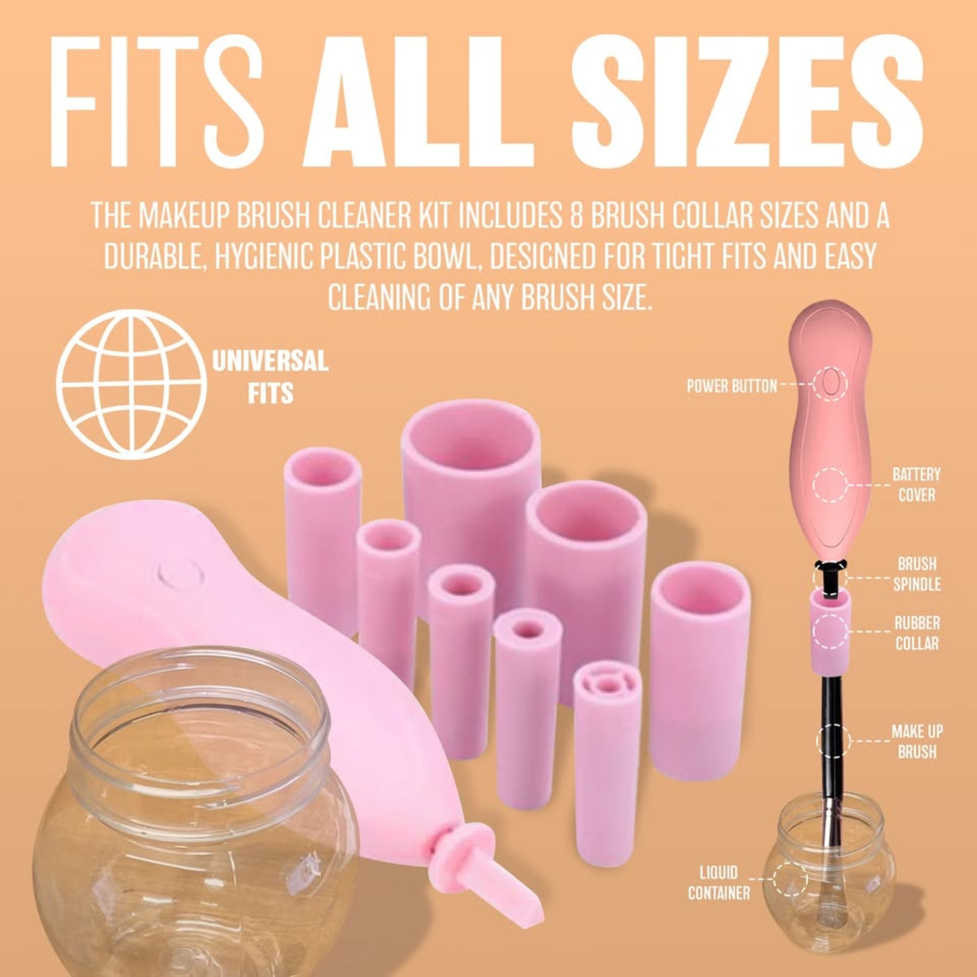 50 X ELECTRIC MAKE UP BRUSH CLEANER WITH ACCESSORIES 3 COLOURS - RRP £500 - Image 8 of 8