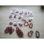CARNELIAN CRYSTAL CHIP BRACELET JOBLOT OF 27 - BRAND NEW