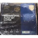 JOB LOT OF 4 PREMIUM MEDIUM OVAL PATIO SET COVER BLACK MASSIVE RE SALE POTENTIAL