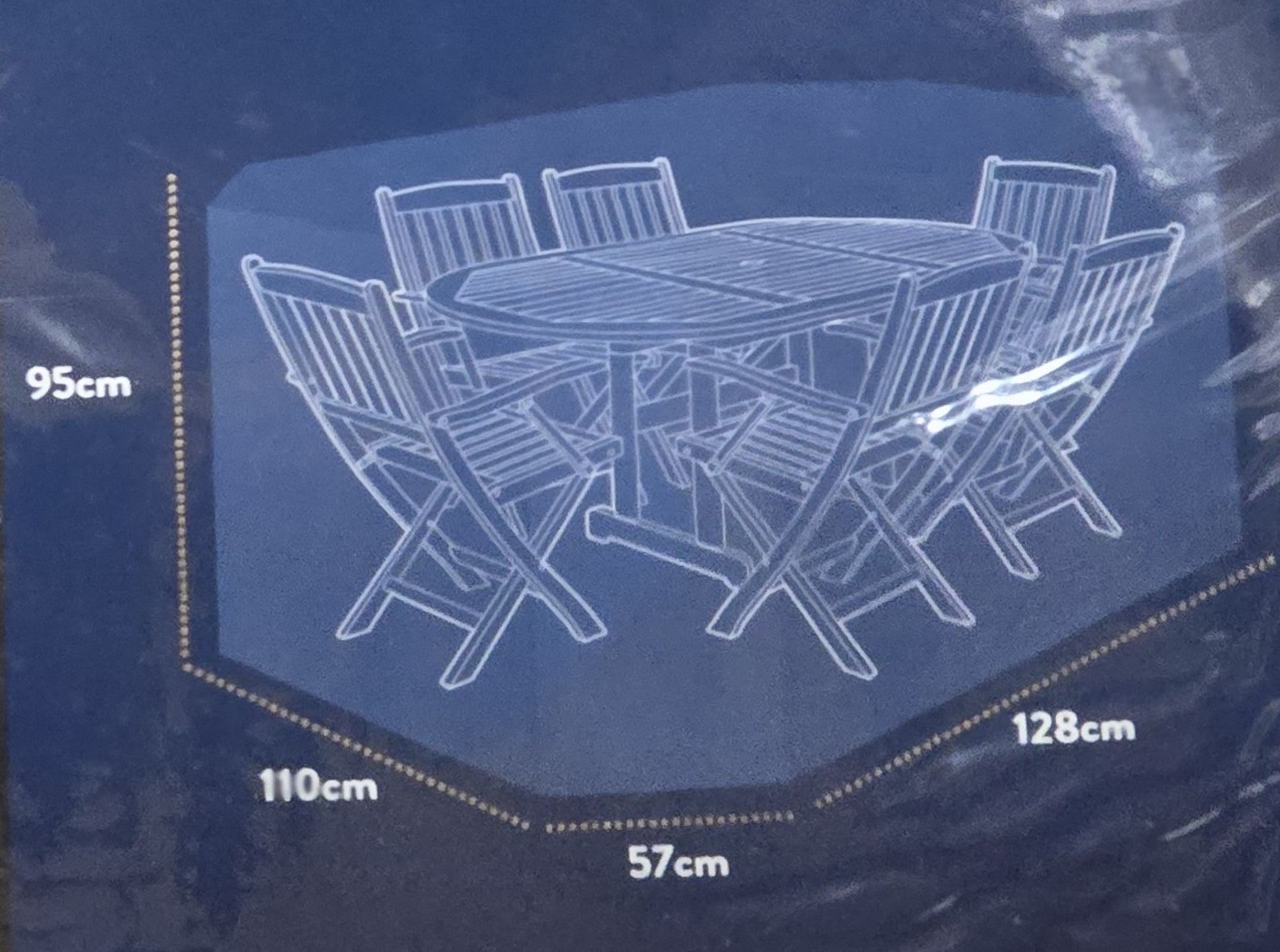 JOB LOT OF 4 PREMIUM MEDIUM OVAL PATIO SET COVER BLACK MASSIVE RE SALE POTENTIAL - Image 2 of 2