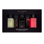 TED BAKER GIFT SET BODY SPRAY COLLECTION ELEGANT SCENTS FOR EVERY MOOD 3× 50ML