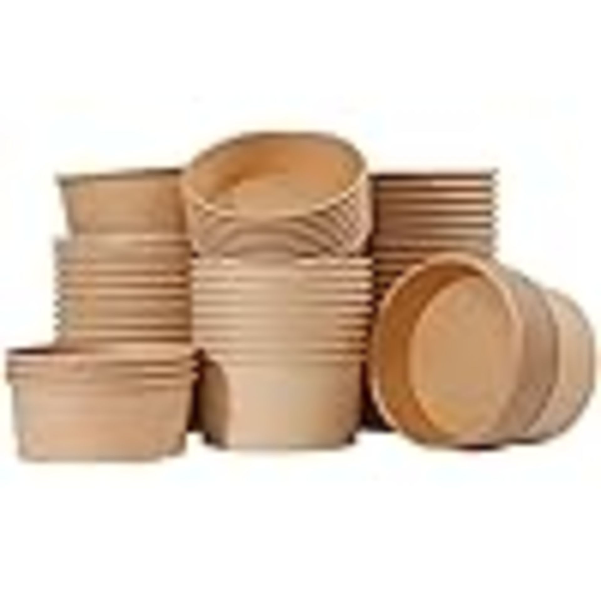 1000 14OZ BROWN KRAFT DISPOSABLE SOUP CONTAINERS WITH LIDS FOR ICE CREAM AND SOUP BOWLS TAKEAWAY - Image 2 of 2