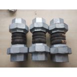 TECOFI RUBBER EXPANSION JOINT D17150/BSPT 2" 50MM EPDM 16 BAR- NEW - JOBLOT OF 3
