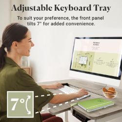 BRAND NEW ELECTRIC HEIGHT ADJUSTABLE SIT/ STAND DESK IN LIGHT WOOD X 16 PCS