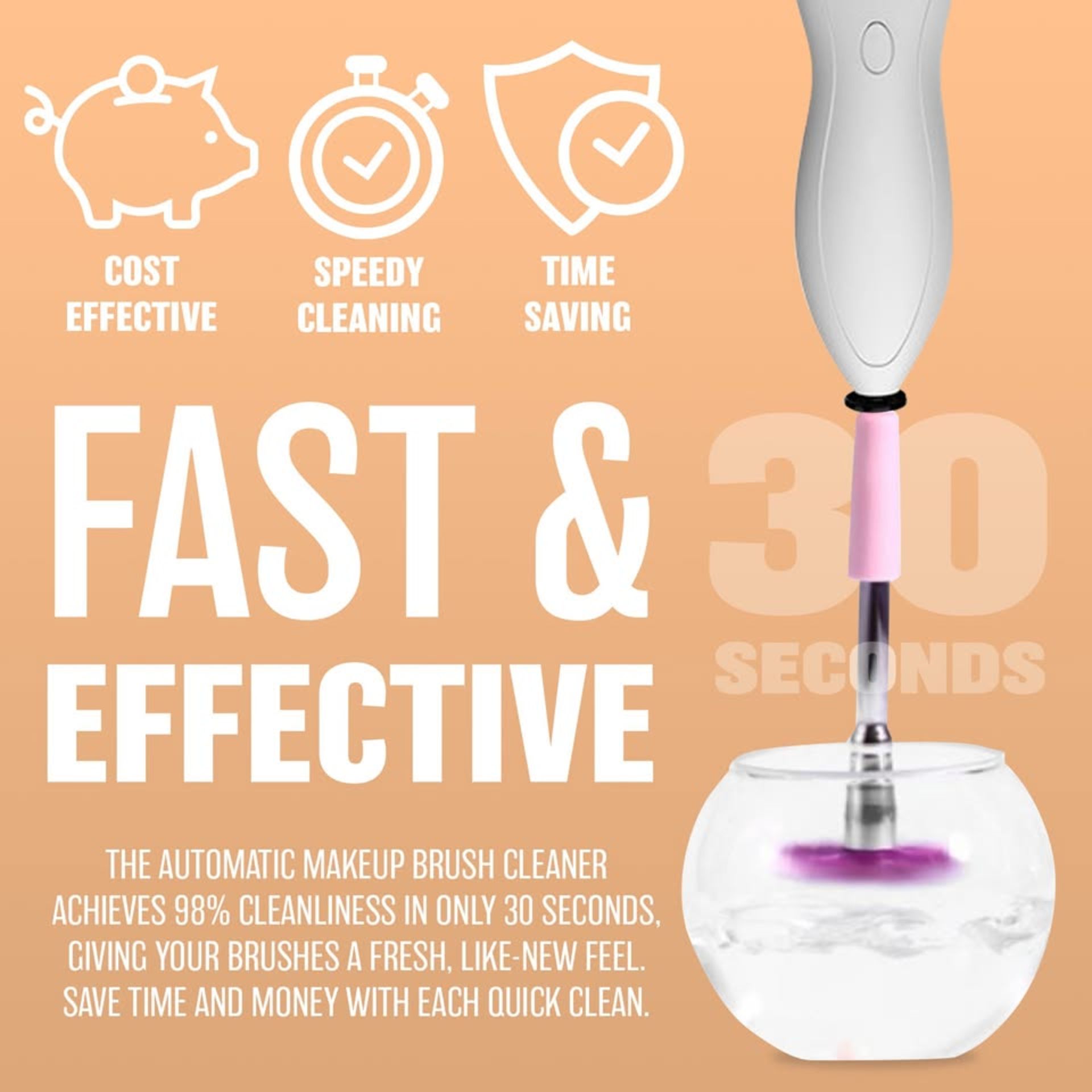 50 X ELECTRIC MAKE UP BRUSH CLEANER WITH ACCESSORIES 3 COLOURS - RRP £500 - Image 6 of 8