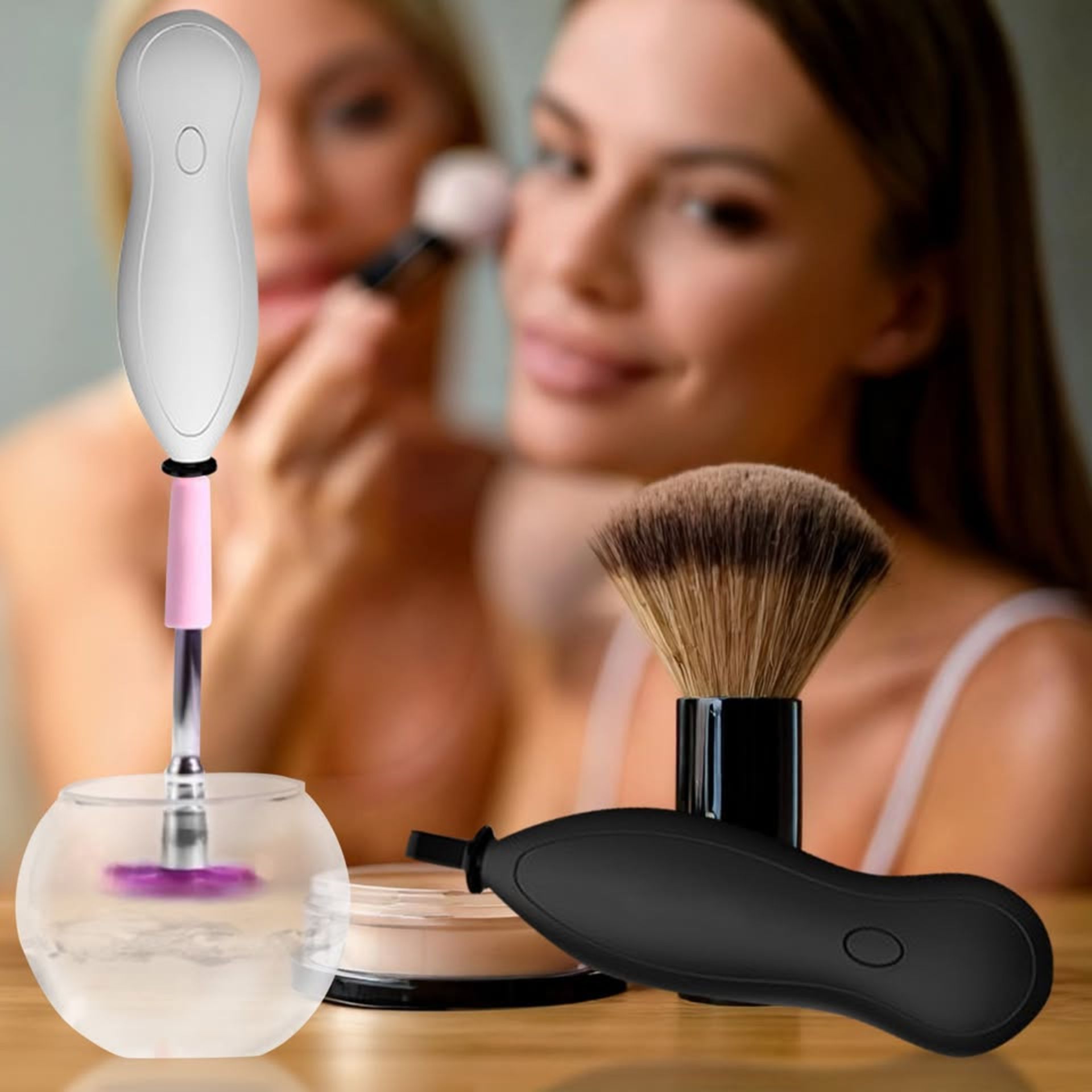 50 X ELECTRIC MAKE UP BRUSH CLEANER WITH ACCESSORIES 3 COLOURS - RRP £500 - Image 2 of 8