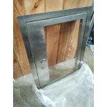 HYDROTECH - DRY RISER INLET VERTICAL CABINET - LOCKABLE - STAINLESS STEEL - NO GLASS - NEW