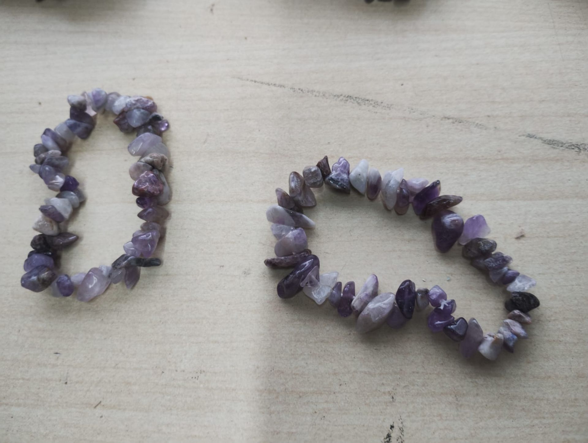 NATURAL AMETHYST CRYSTAL CHIP BRACELET JOBLOT OF 34 - BRAND NEW - Image 2 of 2
