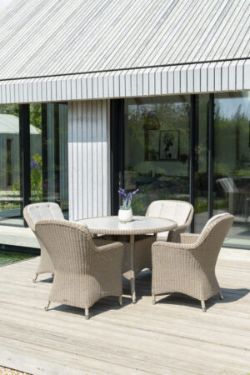 ALEXANDER ROSE HAZELMERE 4 SEATER DINING SET LUXURY RATTAN GARDEN FURNITURE RRP £1650