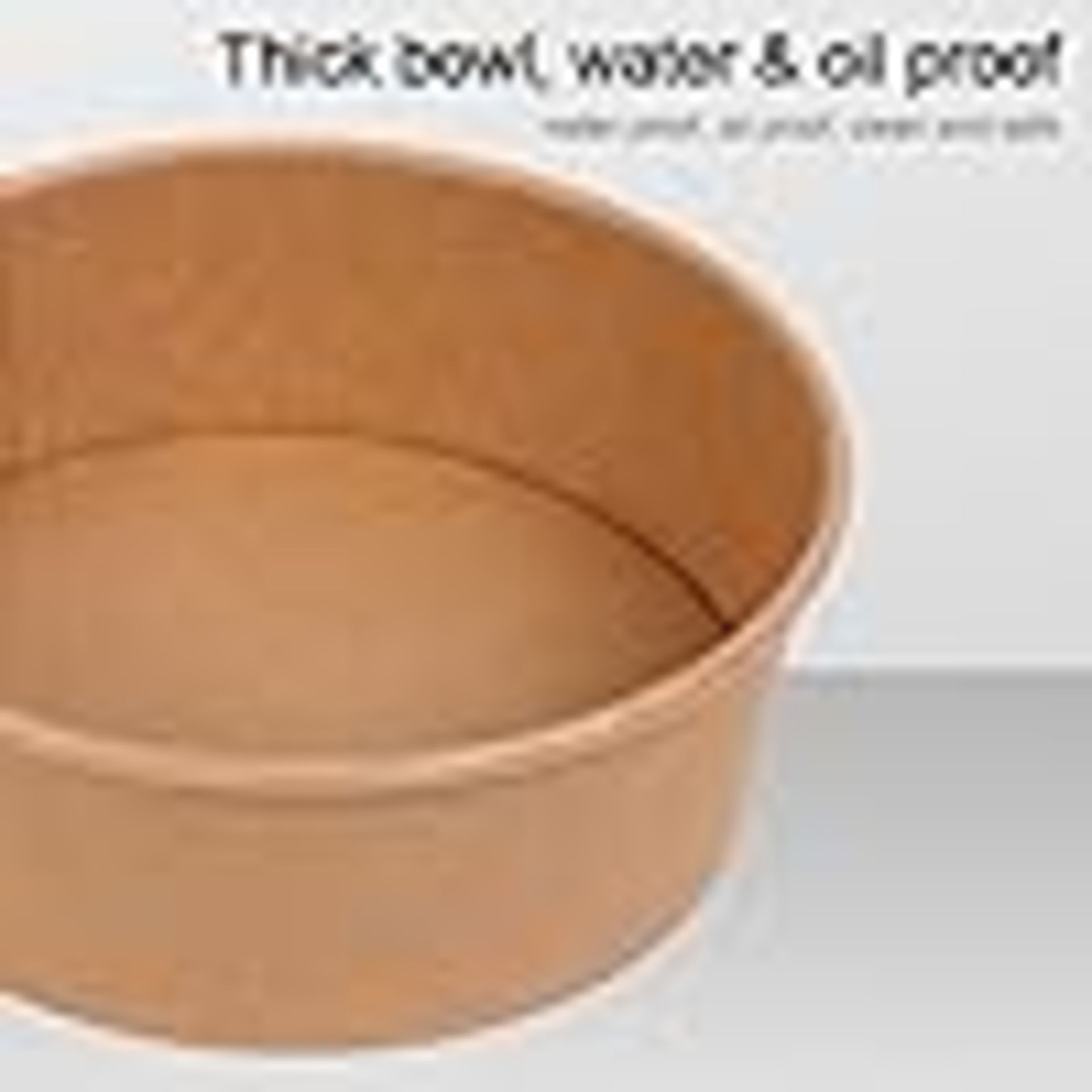 400 30OZ DISPOSABLE KRAFT BOWLS SALAD AND LID, BROWN CONTAINER WITH LIDS (30 OZ - 850ML) - Image 6 of 6