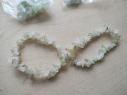 AUSTRALIAN JADE CHRYSTAL CHIP BRACELETS - NEW IN ORIGINAL PACKAGING - JOBLOT OF 37