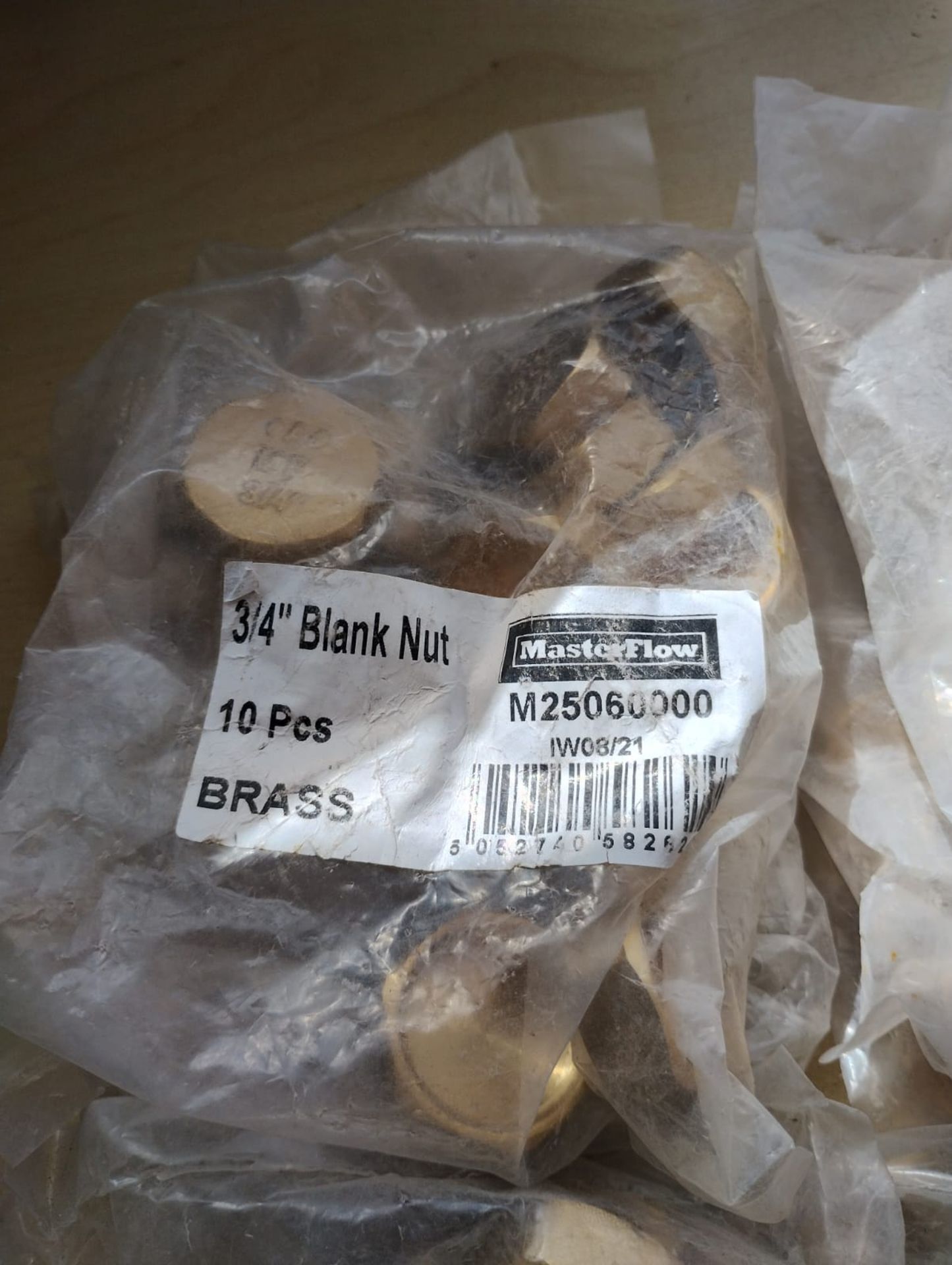 MASTERFLOW/RM - 3/4" BRASS BLANK NUT - PACKS OF 10S + 25S + BOX LOOSE - JOBLOT OF 155PSC - Image 7 of 8
