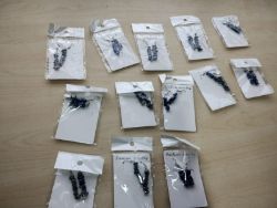LAPIS CRYSTAL CHIP SS HANGING EARRING SETS - JOBLOT OF 13- BRAND NEW