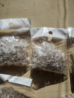 CLEAR QUARTZ CRYSTAL CHIP SS NECKLACE JOBLOT OF 5 - BRAND NEW