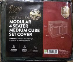 JOB LOT OF 12 PREMIUM 4 SEAT MEDIUM CUBE SET FURNITURE COVER GREEN MASSIVE RE SALE POTENTIAL
