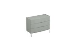 ARYA 3 DRAWER DRESSER IN COOL GREY HIGH GLOSS RRP £899