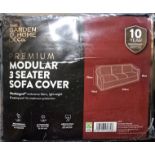 JOB LOT OF 8 PREMIUM MODULAR 3 SEATER SOFA FURNITURE COVER BLACK MASSIVE RE SALE POTENTIAL