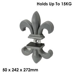 300 X ADJUSTABLE SHELF CLAMPS, FLOWER CLIPS IN GREY (ADJUSTABLE TO FIT 6-22MM THICK SHELF)