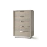 LUCIA TALL CHEST 5 DRAWERS LIGHT WALNUT WOODGRAIN FINISH RRP £899