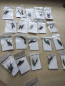 GARNET CRYSTAL CHIP SS GOLD TONE HANGING EARRING SETS - JOBLOT OF 21- BRAND NEW