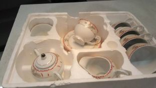 15PCS PRIMA TEA SET TEAPOT CUPS BREAKFAST SAUCERS FLORALS COFFEE KITCHEN SET NEW