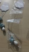 AQUAMARINE CRYSTAL CHIP CLUSTER WITH LARGE PEARL SS NECKLACES JOBLOT OF X9 - BRAND NEW