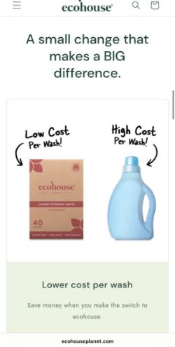 100 X 40 WASH ECOHOUSE LAUNDRY DETERGENT RRP£1199