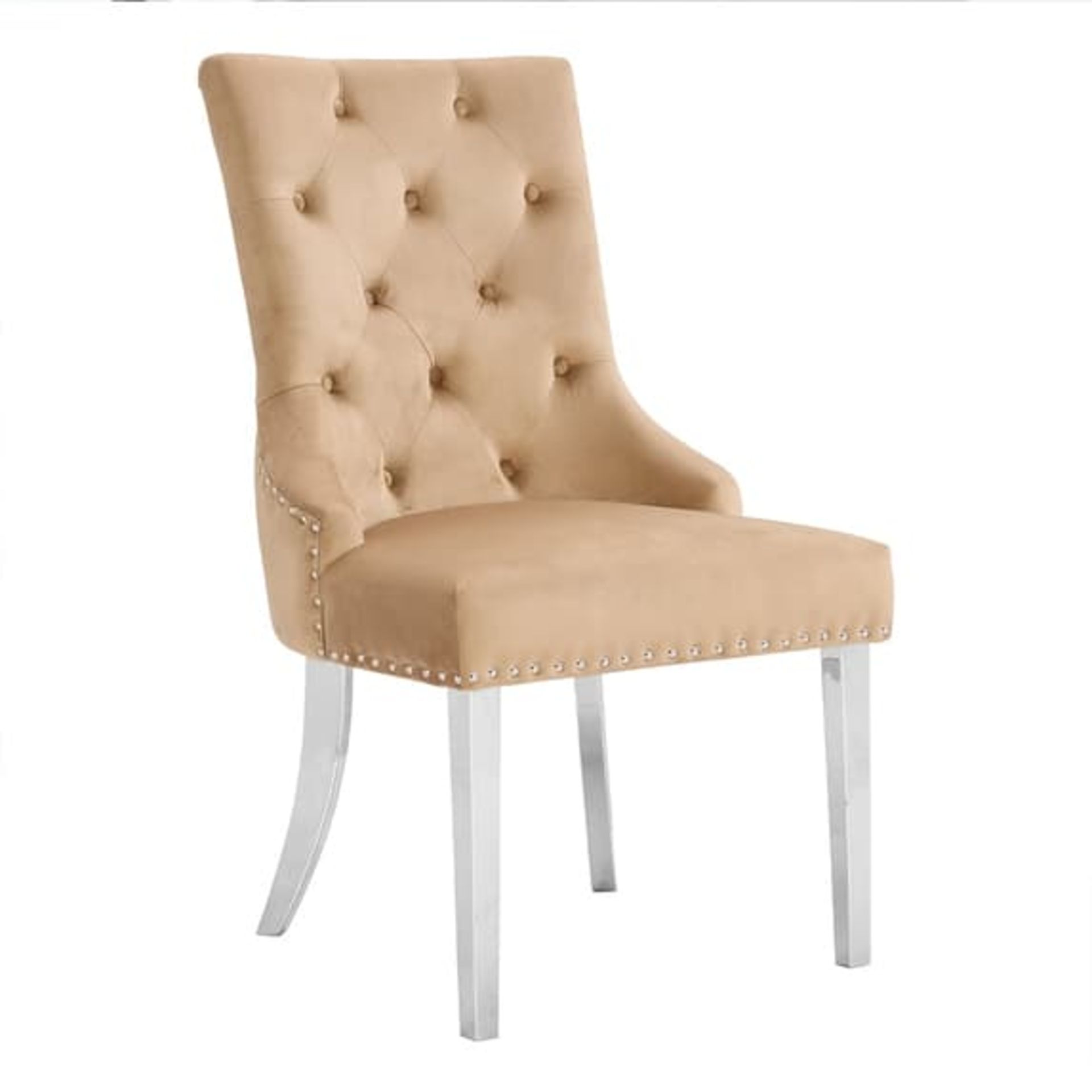 VELVET BUTTON BACK DINING CHAIR - IMPERIAL - Image 2 of 11
