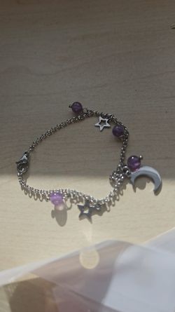 ROSE QUARTZ CRYSTAL SMALL BEADED AND HEART SS BRACELETS JOBLOT OF X18 BRAND NEW