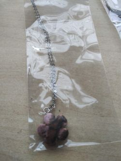 RHODONITE SS FLOWER NECKLACE JOBLOT OF 11 - BRAND NEW
