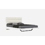 FABB WHITE HIGH GLOSS DOUBLE FLOATING BEDFRAME RRP £999