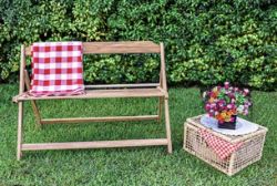 1 X TRAMONTINA FOLDABLE GARDEN BENCH 2-3 SEATER RRP £99.99 AT THE RANGE