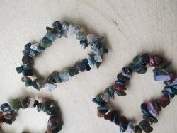 INDIAN AGATE CHRYSTAL CHIP BRACELETS - NEW IN ORIGINAL PACKAGING - JOBLOT OF 27
