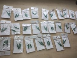 ADVENRINE CRYSTAL CHIP SS HANGING EARRING SETS - JOBLOT OF 27- BRAND NEW