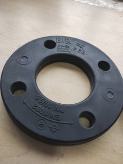 B.R PP-ST - PVC FLANGE BACKING PLATE - EN 1092 PN 10/16 - 63∅- JOBLOT OF 2 - NEW