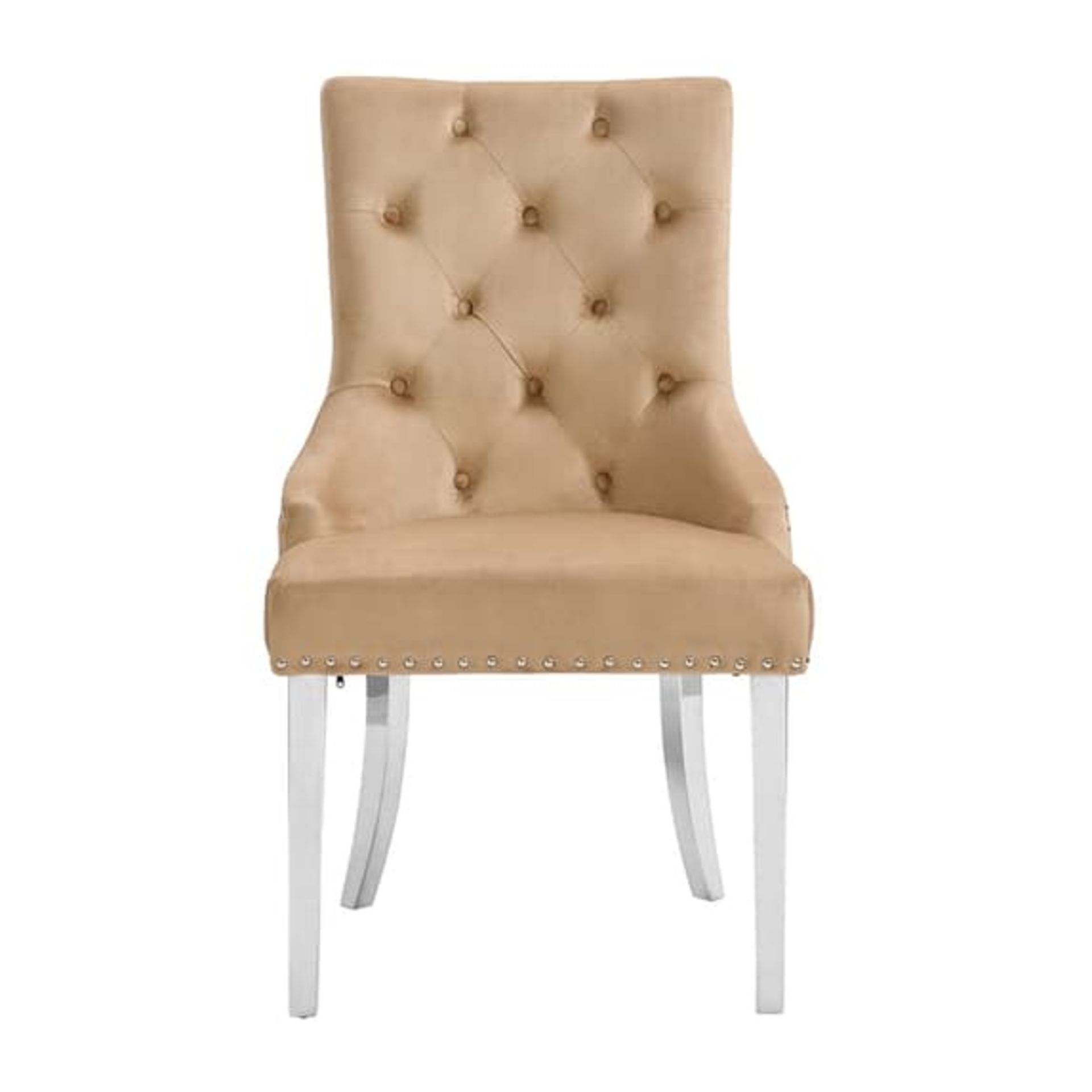 VELVET BUTTON BACK DINING CHAIR - IMPERIAL - Image 3 of 11