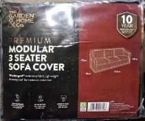 JOB LOT OF 8 PREMIUM MODULAR 3 SEATER SOFA FURNITURE COVER BLACK MASSIVE RE SALE POTENTIAL